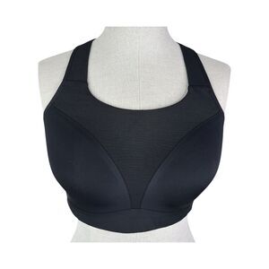 Athleta Speed Run Sports Bra sz 34D * Solid Black Wire Free Crossback Run Gym